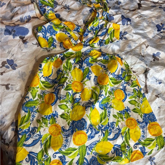 SHEIN Lemon Patterned Dress - Picture 1 of 7